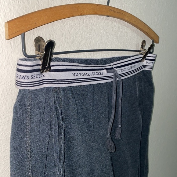Victoria's Secret Pants - 🐚Victoria's Secret Grey Joggers with Pink Logo up the left leg!